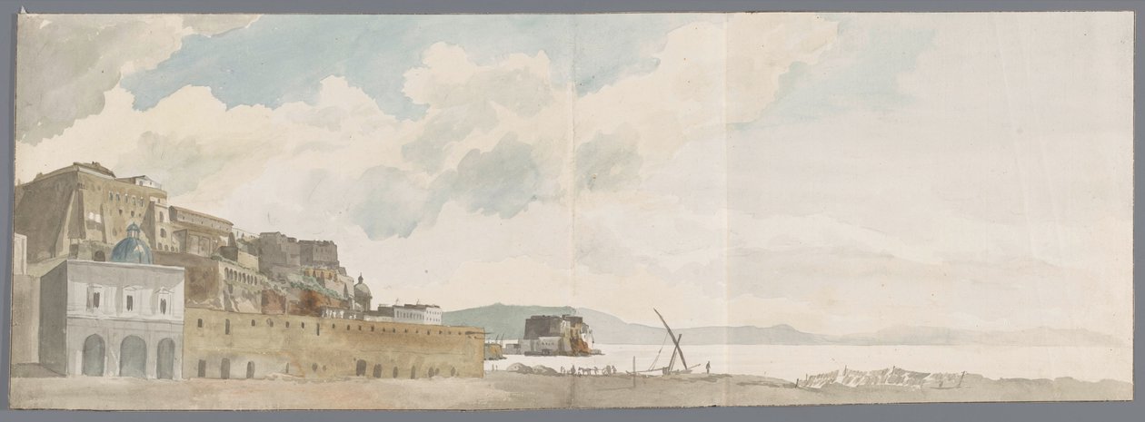 View from the Balcony of the Inn in Naples with Castel dell