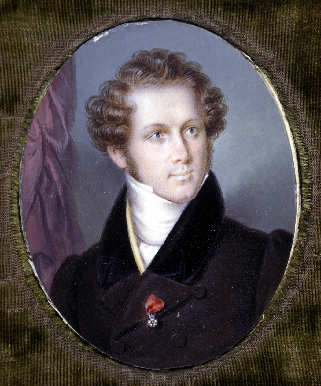 Portrait of Vincenzo Bellini (Miniature by Dupré) by Louis Dupré