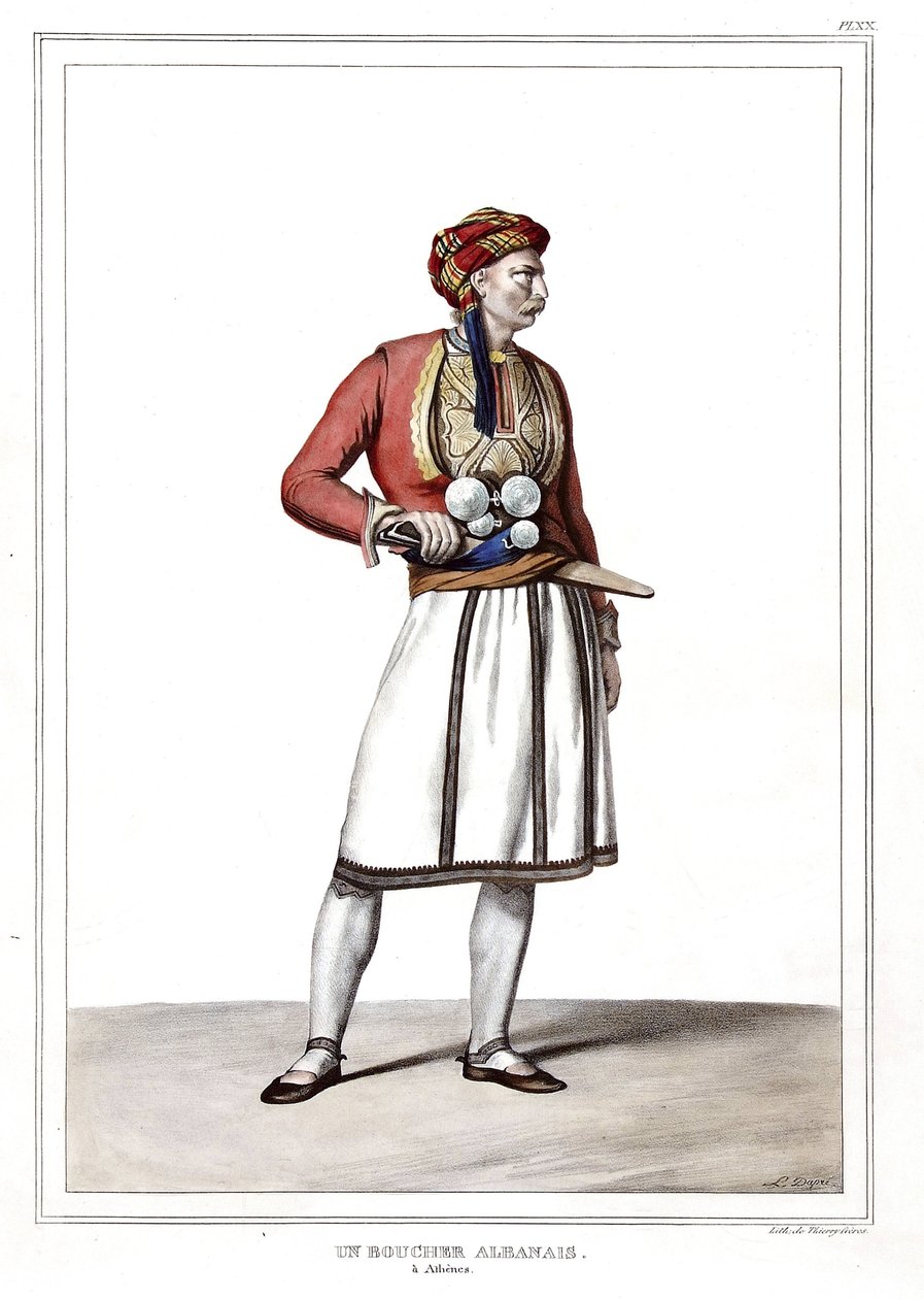 An Albanian butcher in Athenes. in 