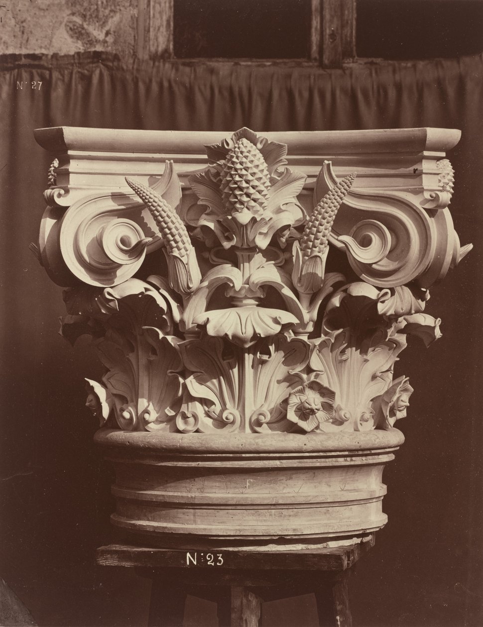 Ornamental Sculpture from the Paris Opera House (Column Fragment) by Louis Emile Durandelle