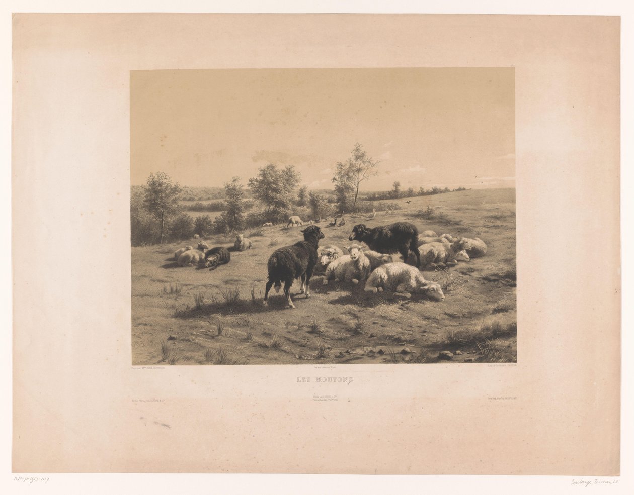 Sheep in a Meadow by Louis Emmanuel Soulange-Teissier