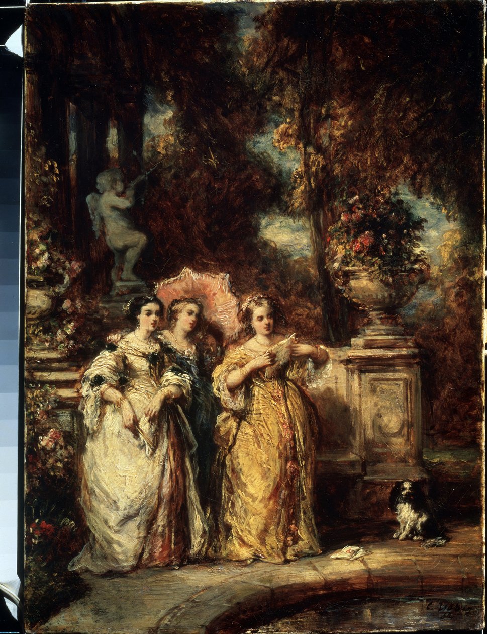 The Stroll by Louis Eugene Gabriel Isabey
