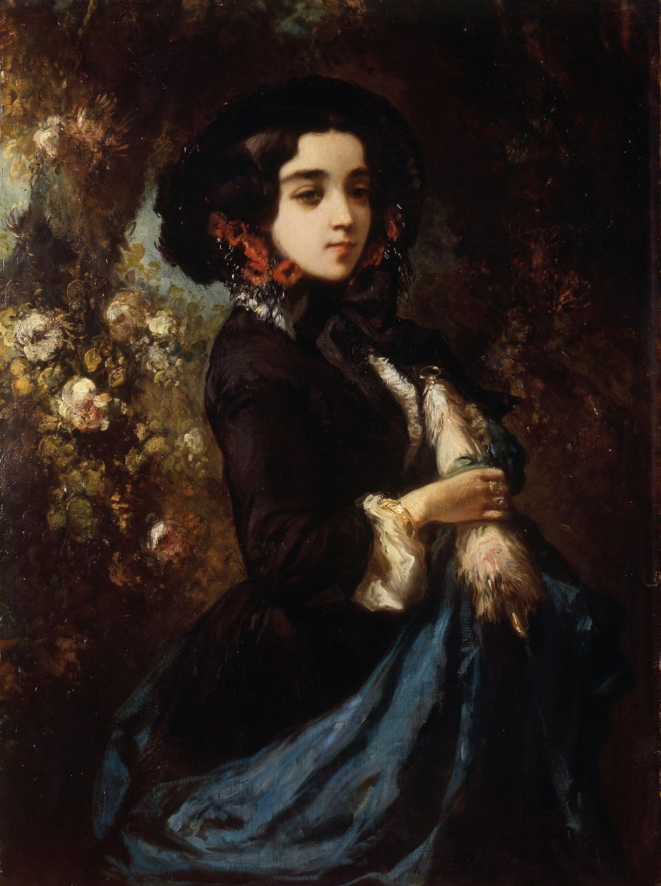 Portrait of a Lady, c.1860-65 by Louis Eugene Gabriel Isabey