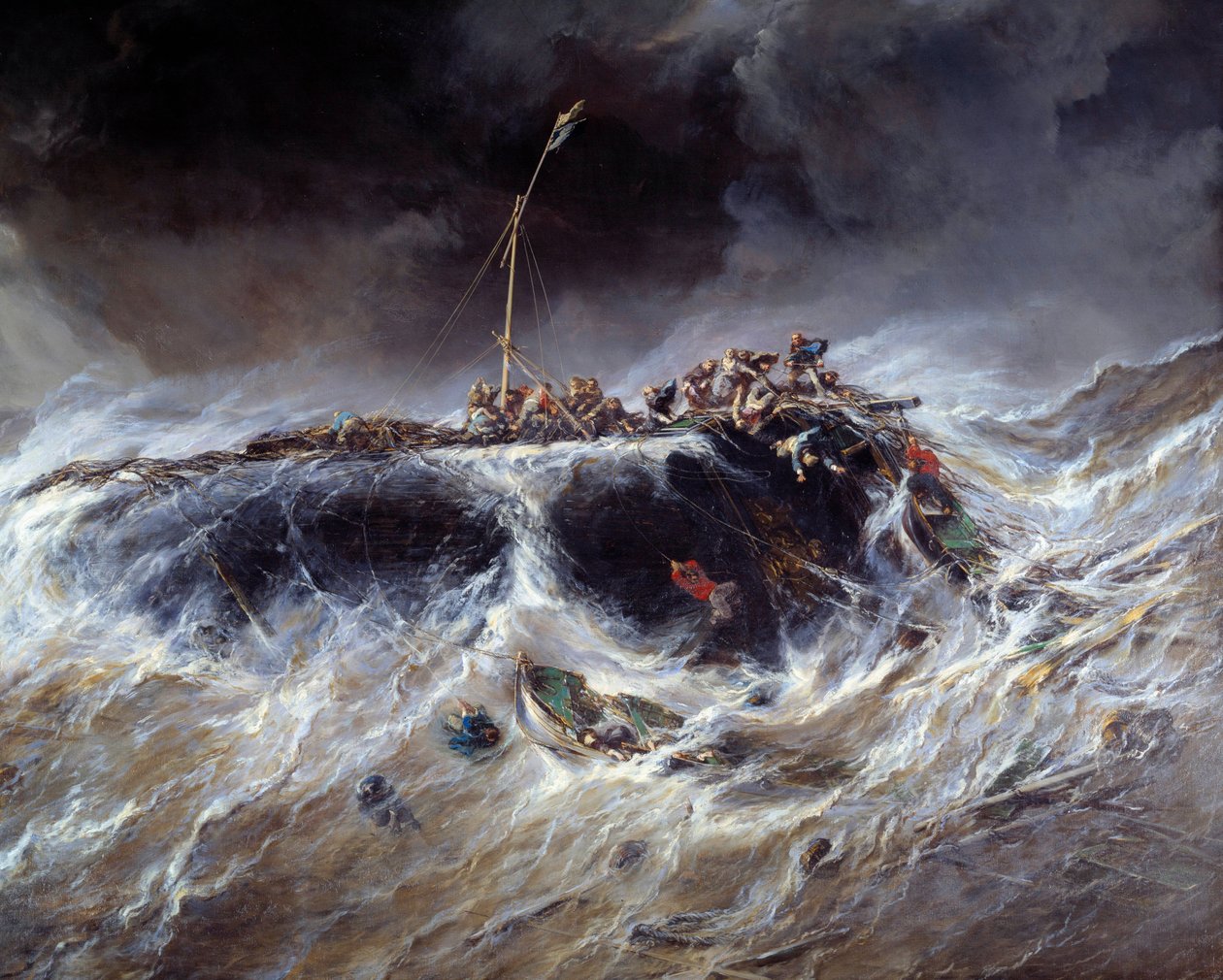Sinking of the Three-Masted Ship Emily in 1823 by Louis Eugene Gabriel Isabey