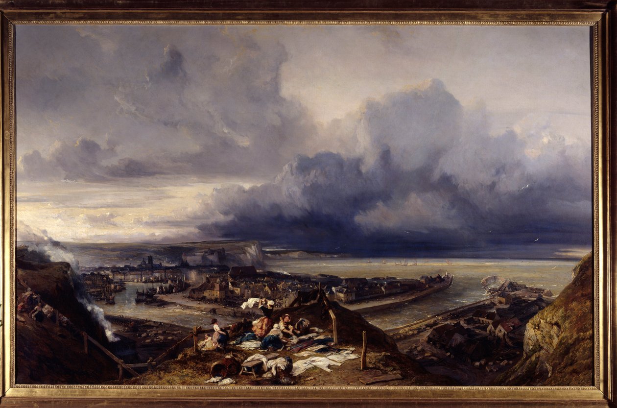 View of the Port of Dieppe in Normandy by Louis Eugene Gabriel Isabey