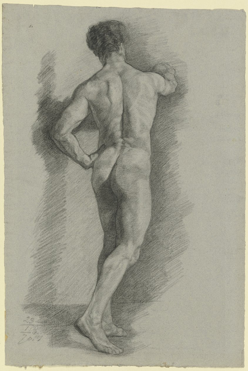 Male Nude from Behind by Louis Eysen