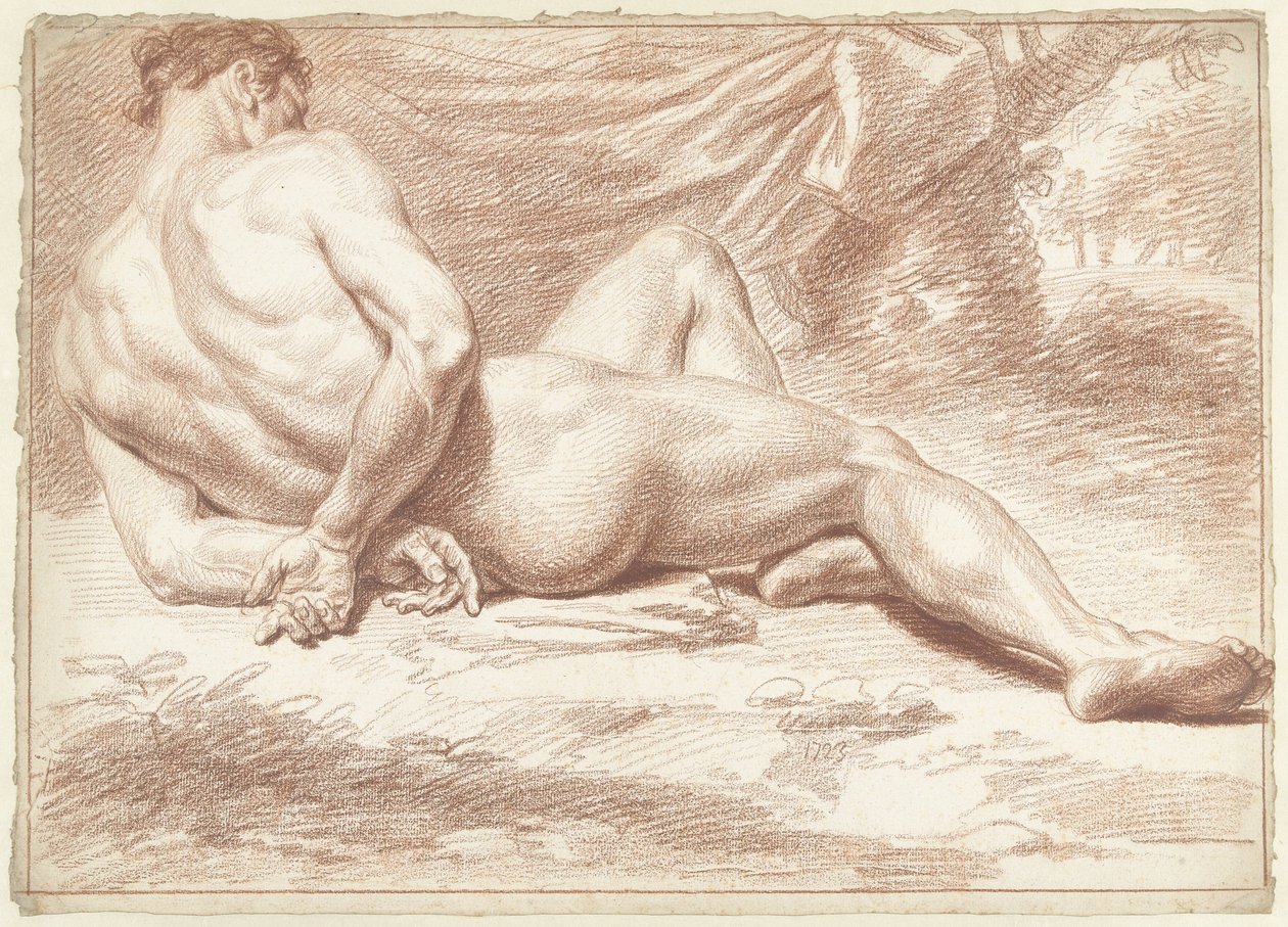 Academy Nude by Louis Fabritius Dubourg