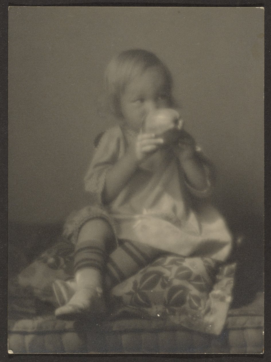 Child with Apple by Louis Fleckenstein