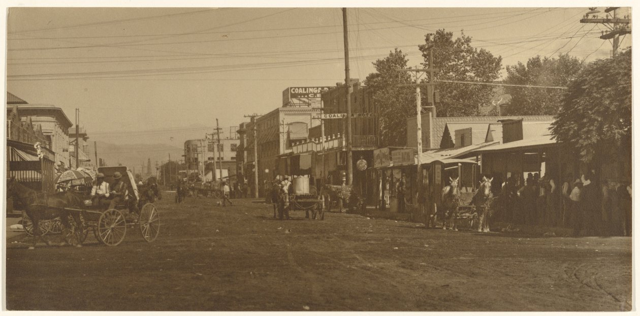 Coalinga Hotel and Main Street by Louis Fleckenstein