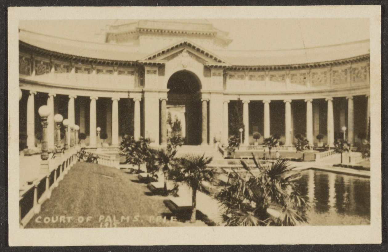 Court of Palms, Pan Pacific International Exposition (P.P.I.E.) by Louis Fleckenstein