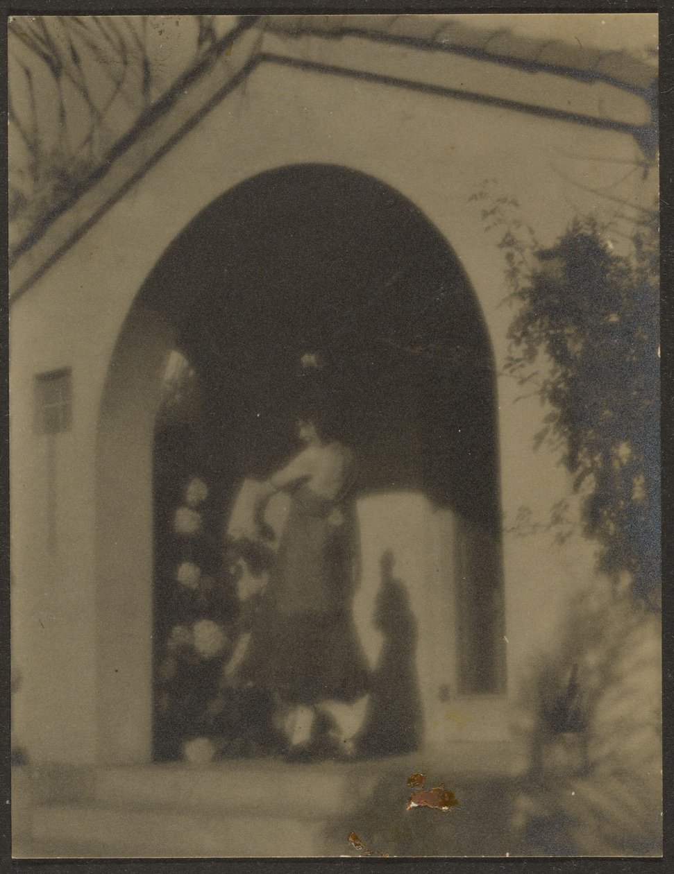 Female Dancer before House by Louis Fleckenstein