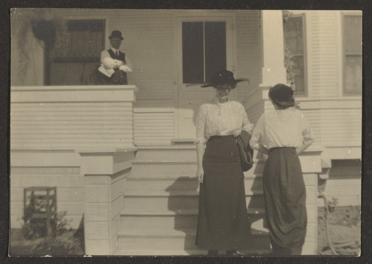 Figures on Porch by Louis Fleckenstein