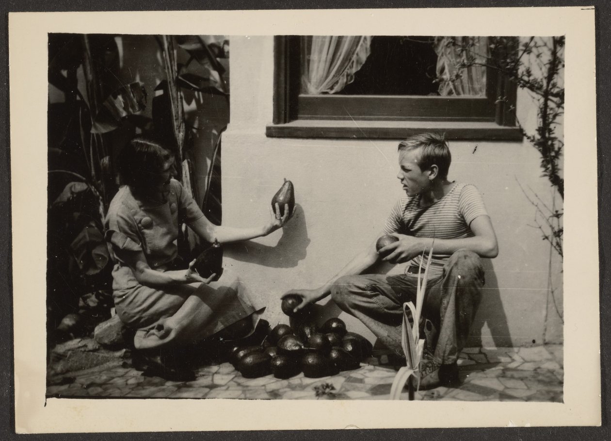 Florence and Son with Avocados by Louis Fleckenstein