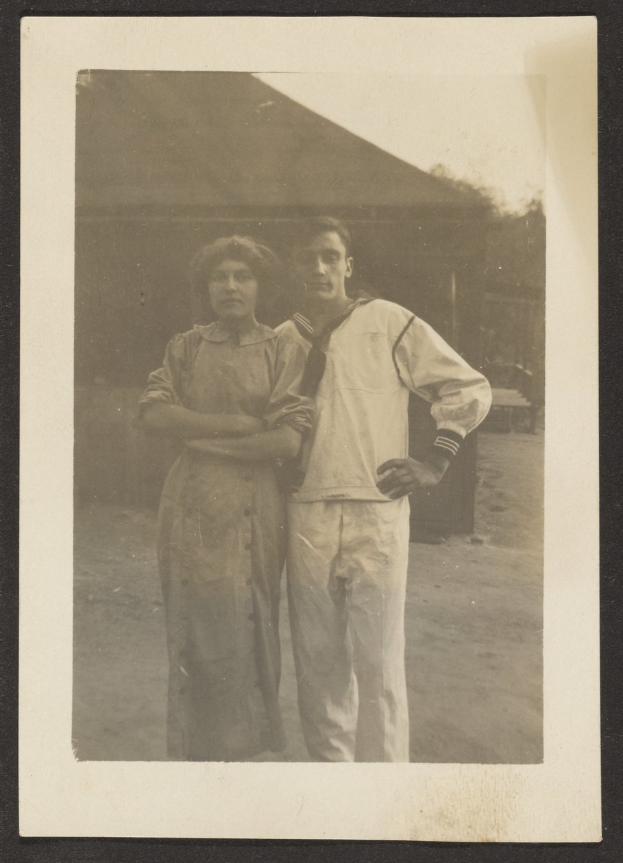 [Florence and Young Man in Navy Uniform] by Louis Fleckenstein