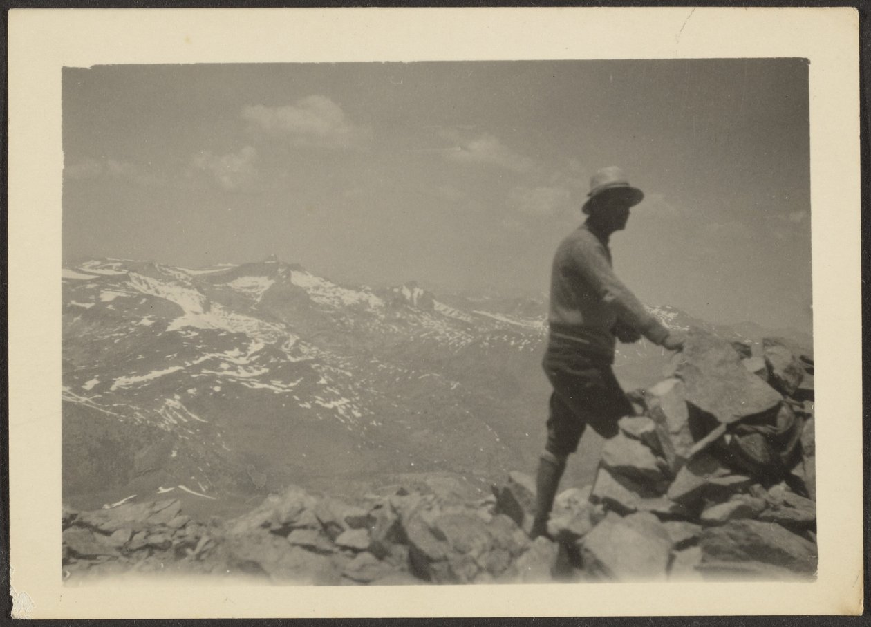 Man in Mountainous Landscape by Louis Fleckenstein