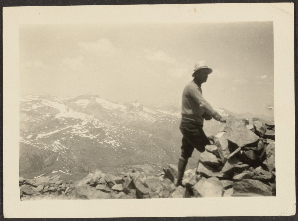 Man in Mountainous Landscape by Louis Fleckenstein