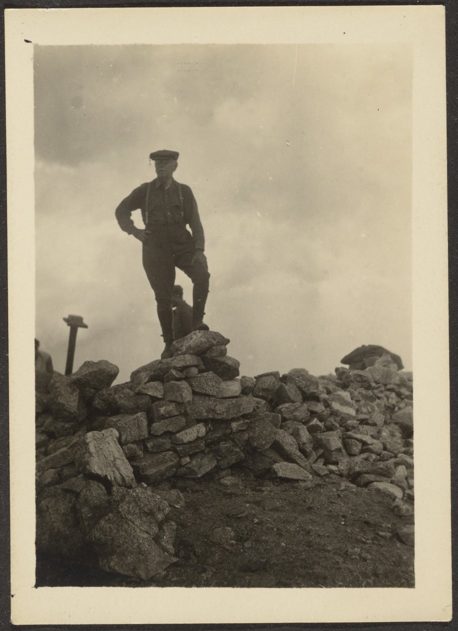 Man on Pile of Rocks by Louis Fleckenstein