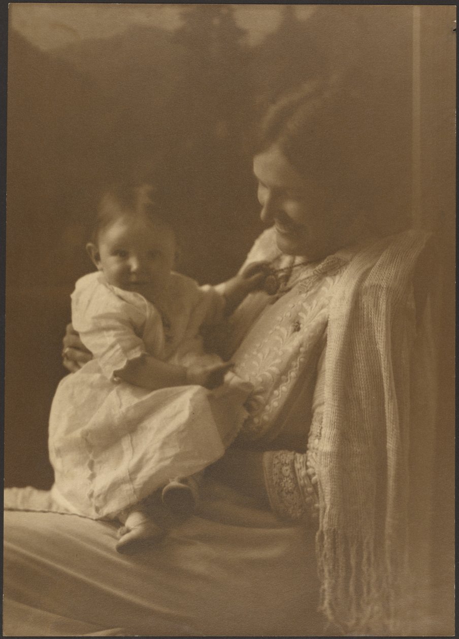 Mother with Shawl and Infant by Louis Fleckenstein