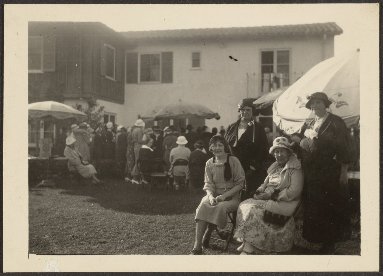 Mrs. Fleckenstein and Florence at Garden Party by Louis Fleckenstein