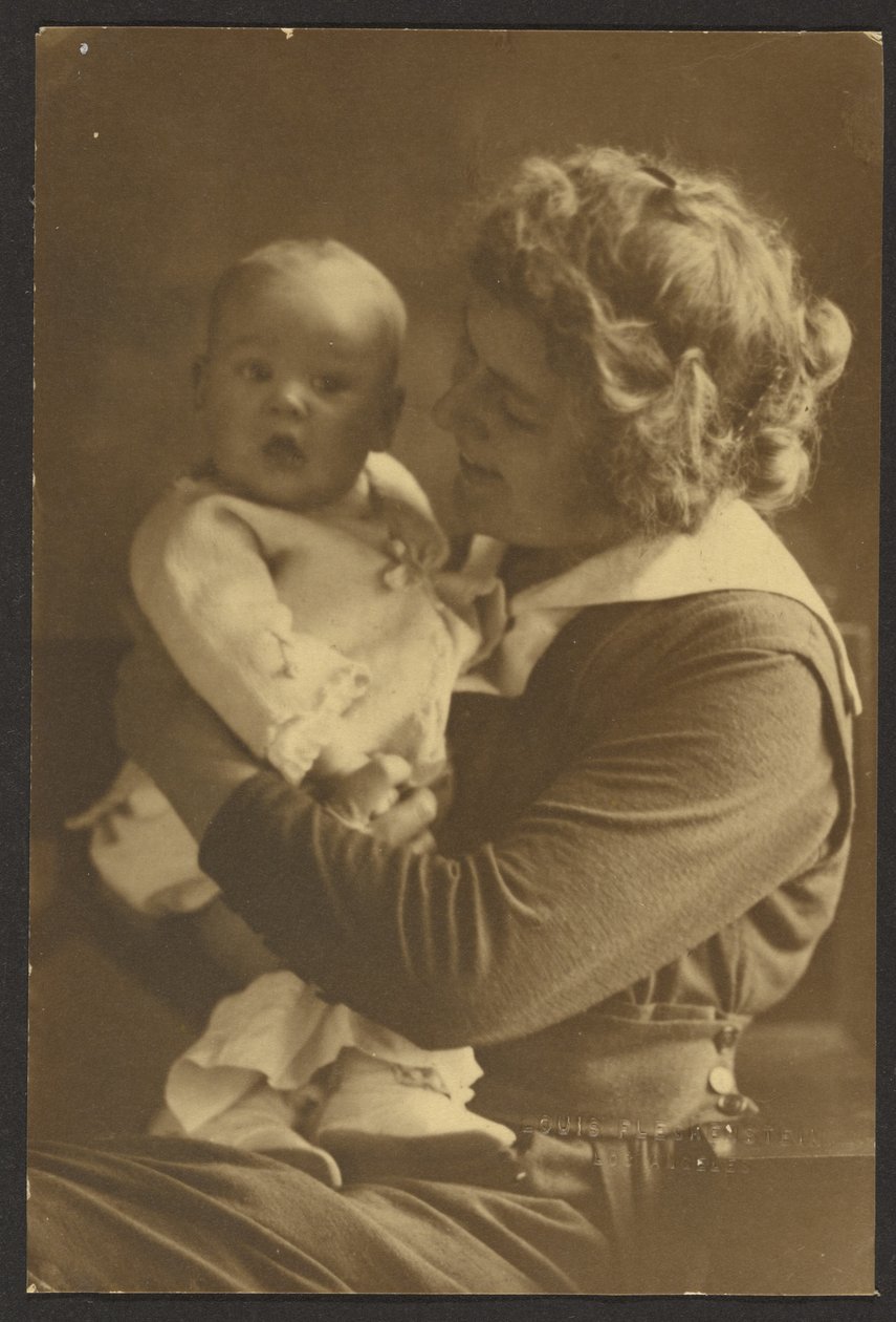 Portrait of Mother Smiling at Child by Louis Fleckenstein