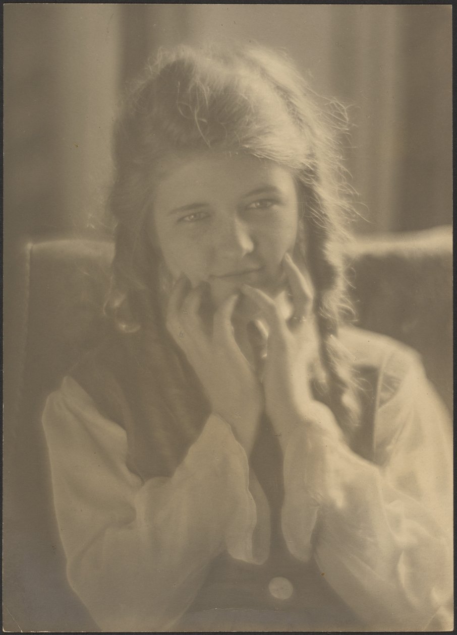 Portrait of a Girl with Ringlets by Louis Fleckenstein