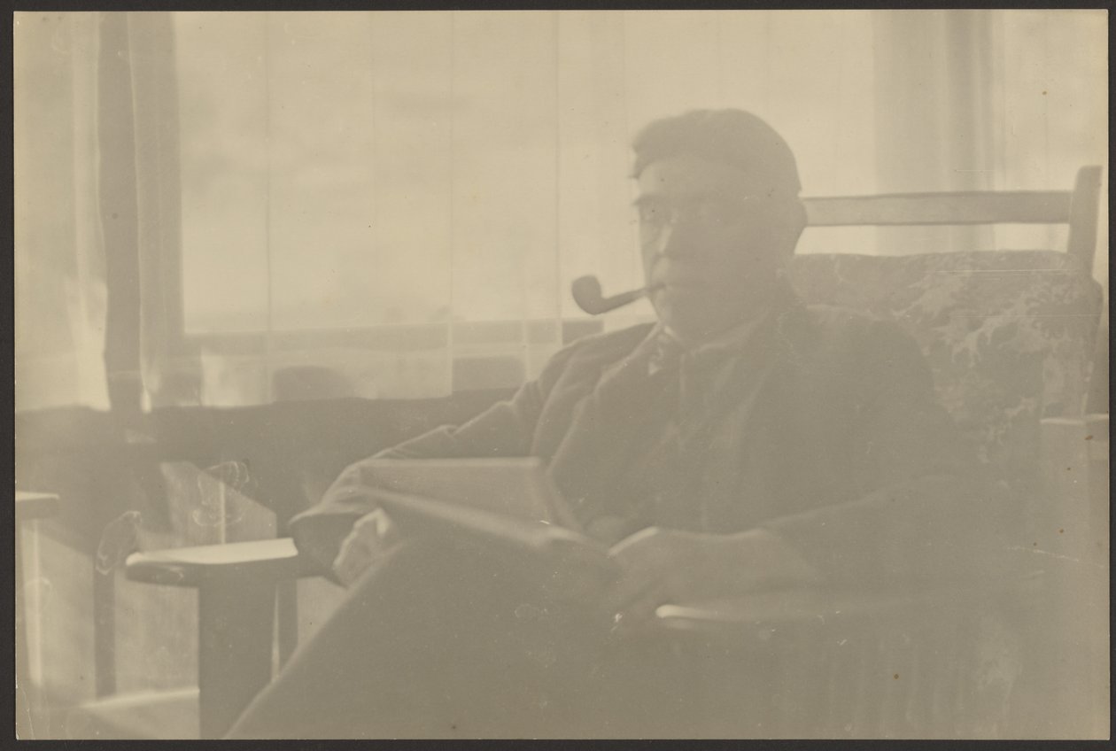 Portrait of a Man Smoking a Pipe by Louis Fleckenstein