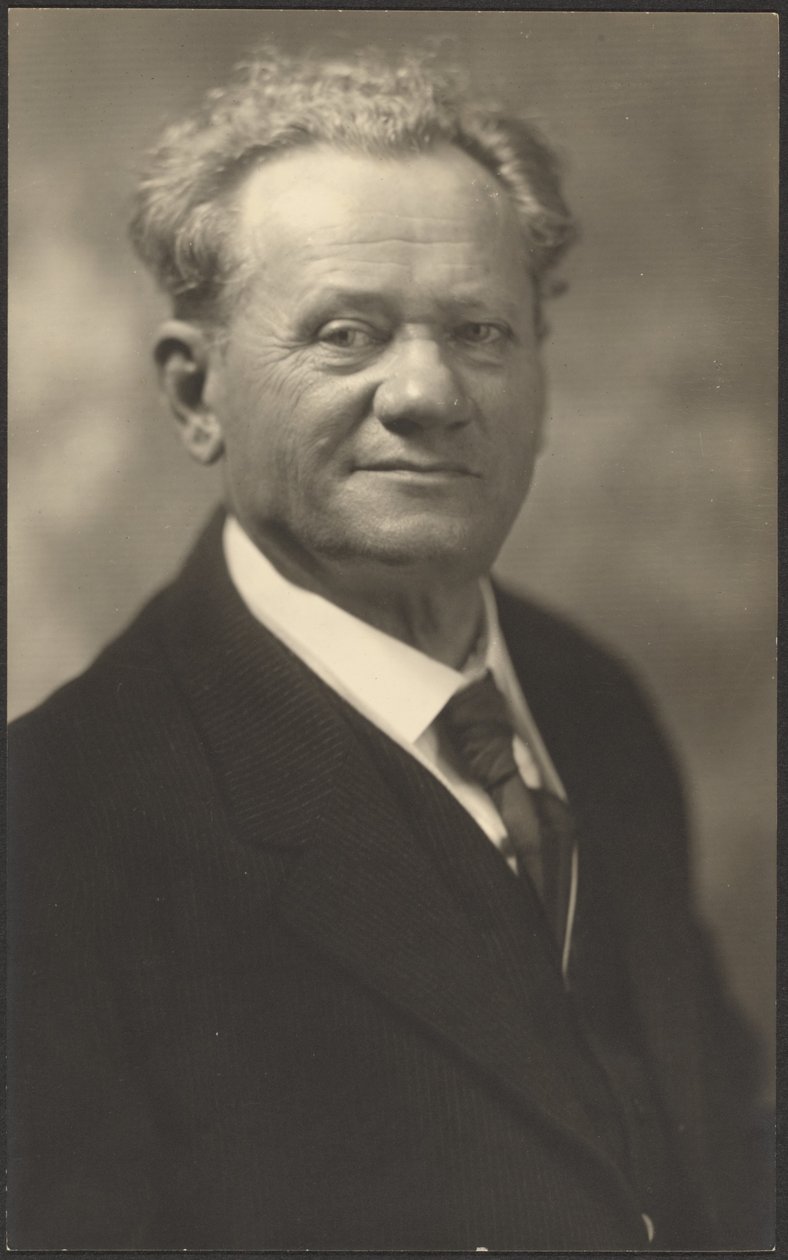 Portrait of a Man in Black Striped Suit by Louis Fleckenstein