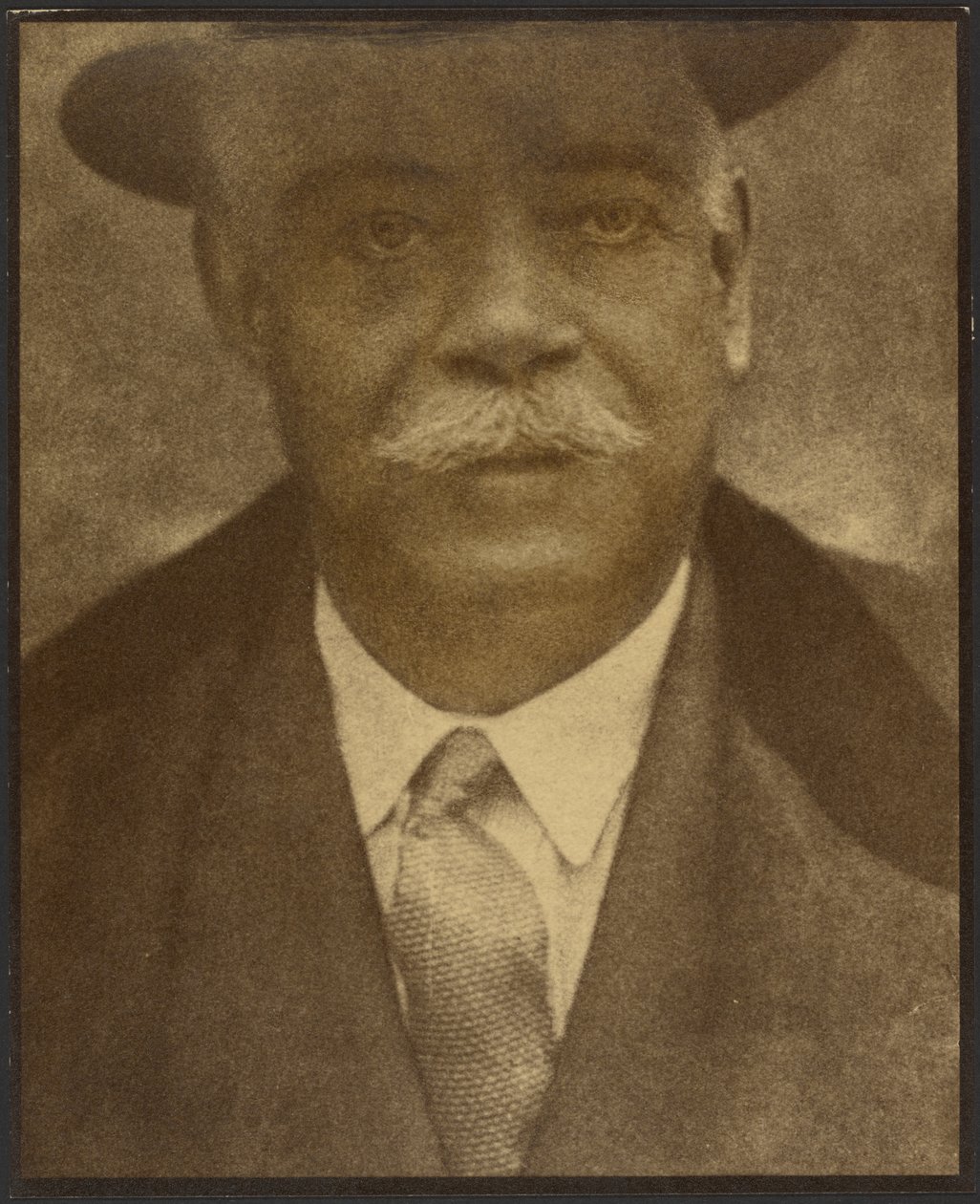 Portrait of a Man with Hat Brim by Louis Fleckenstein