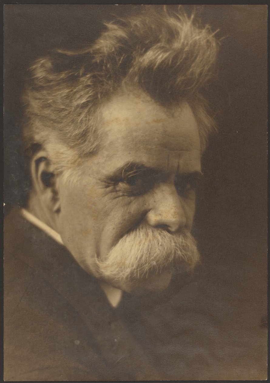 Portrait of a Man with Large Moustache by Louis Fleckenstein