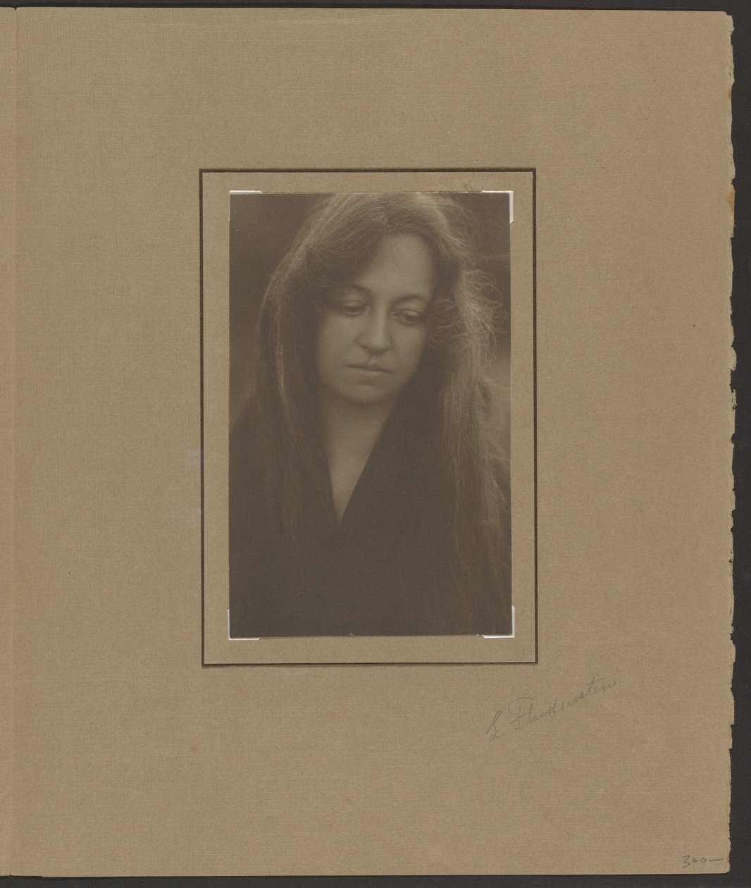 Portrait of a Woman Looking Down by Louis Fleckenstein