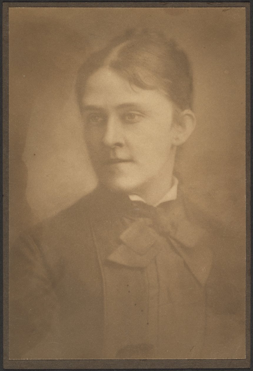 Portrait of a Woman in Dress with Neck Tie by Louis Fleckenstein
