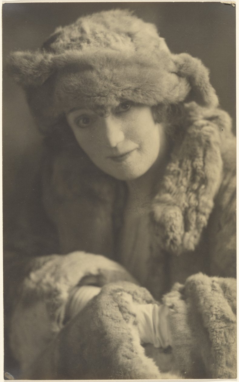 Portrait of a Woman in Furs by Louis Fleckenstein