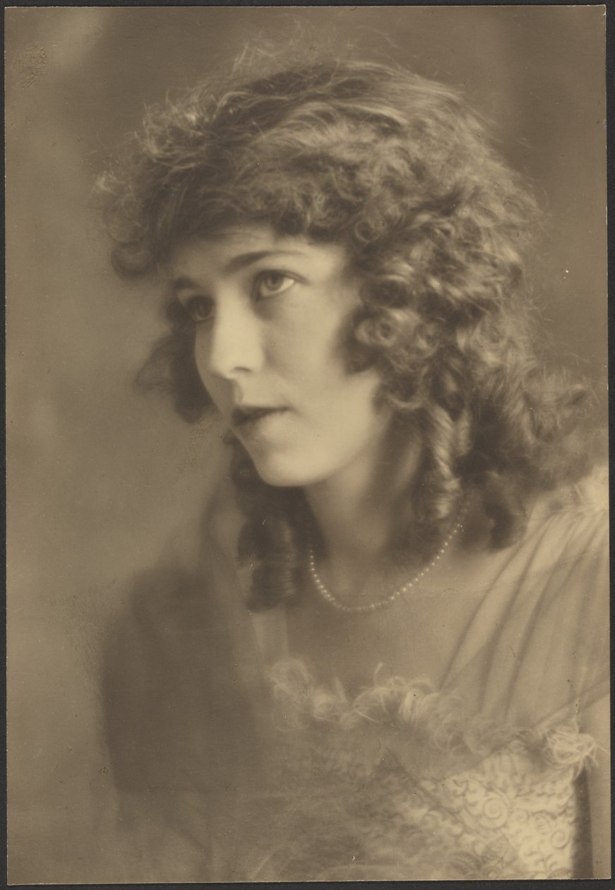 Portrait of a Woman in Gauze Shawl by Louis Fleckenstein