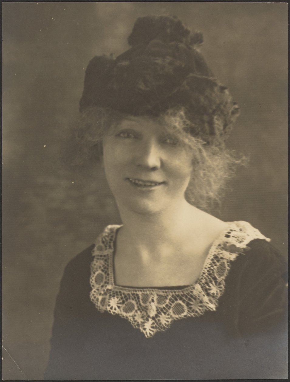 Portrait of a Woman in Lace Collar by Louis Fleckenstein
