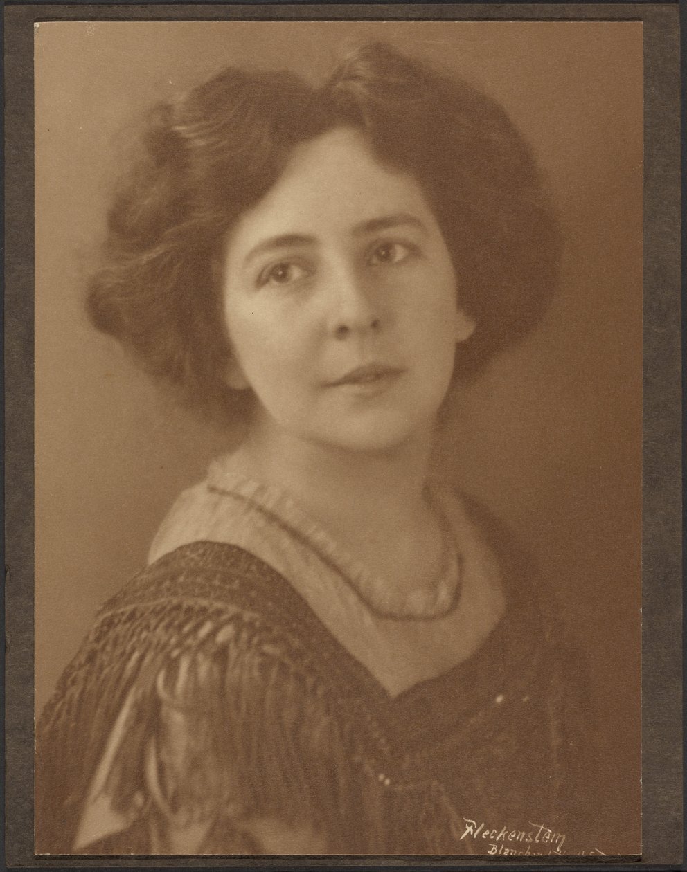 Portrait of a Woman with Big Sleeves by Louis Fleckenstein