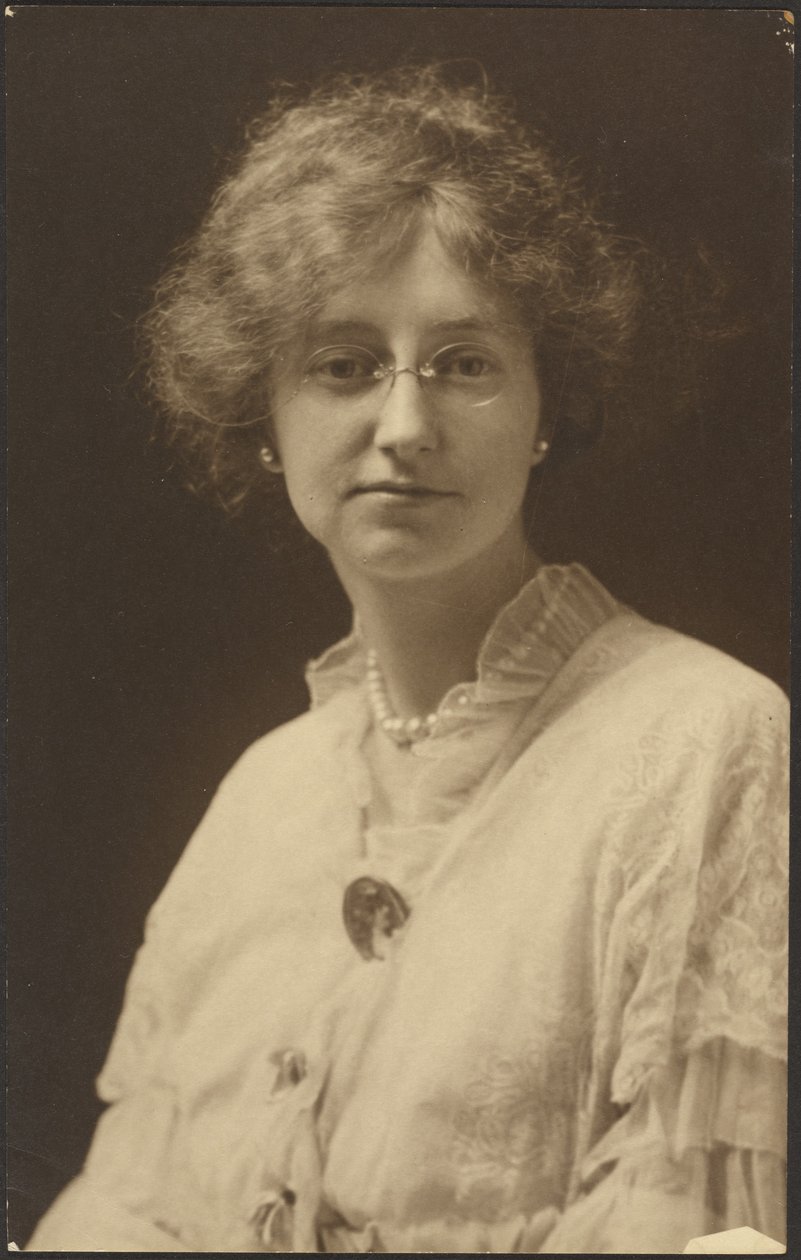 [Portrait of a Woman with Glasses and Pearls] by Louis Fleckenstein