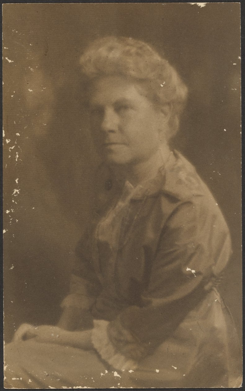 [Portrait of a Woman with Lace Cuffs] by Louis Fleckenstein