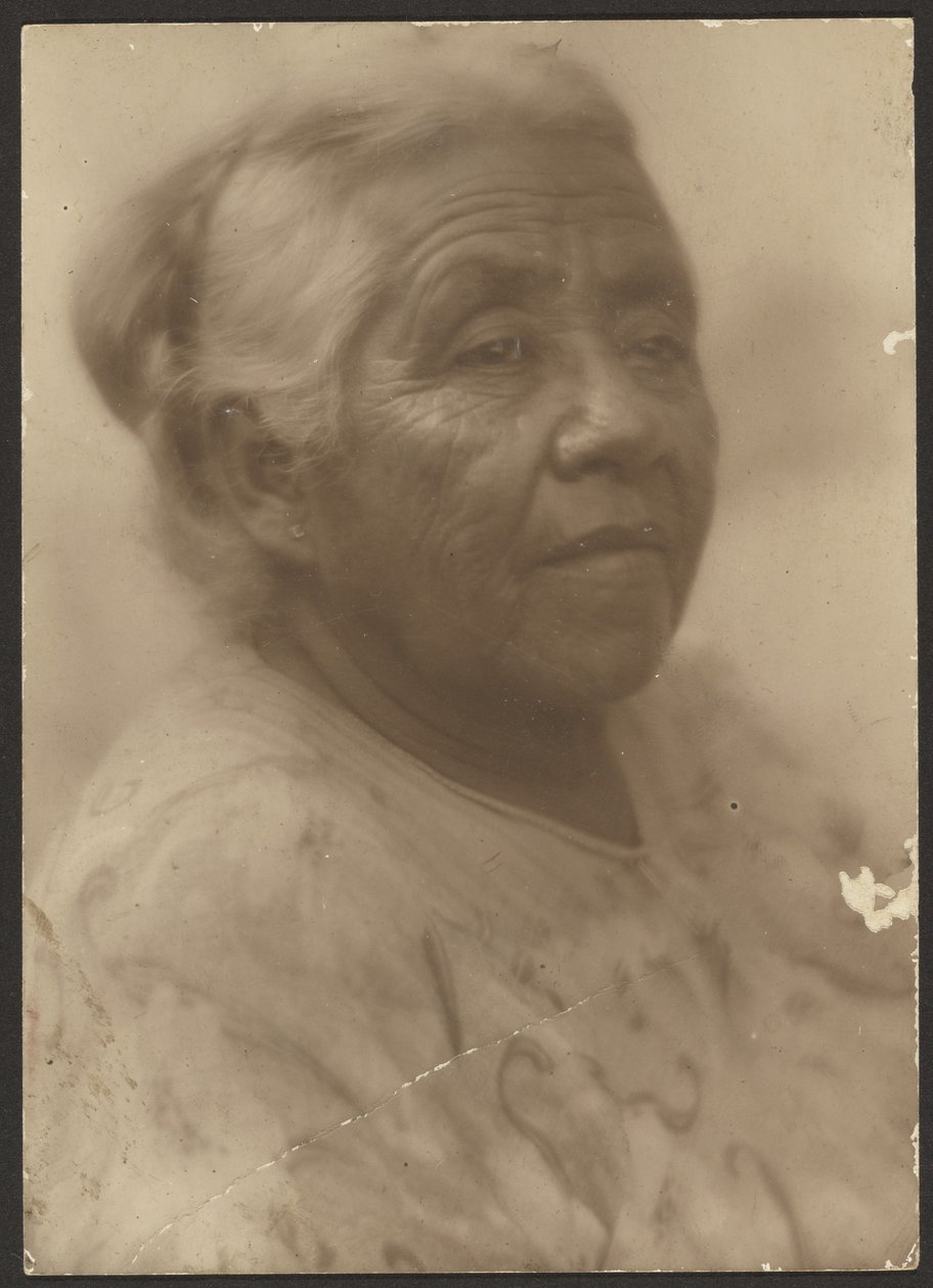 Portrait of a Woman with Patterned Blouse by Louis Fleckenstein