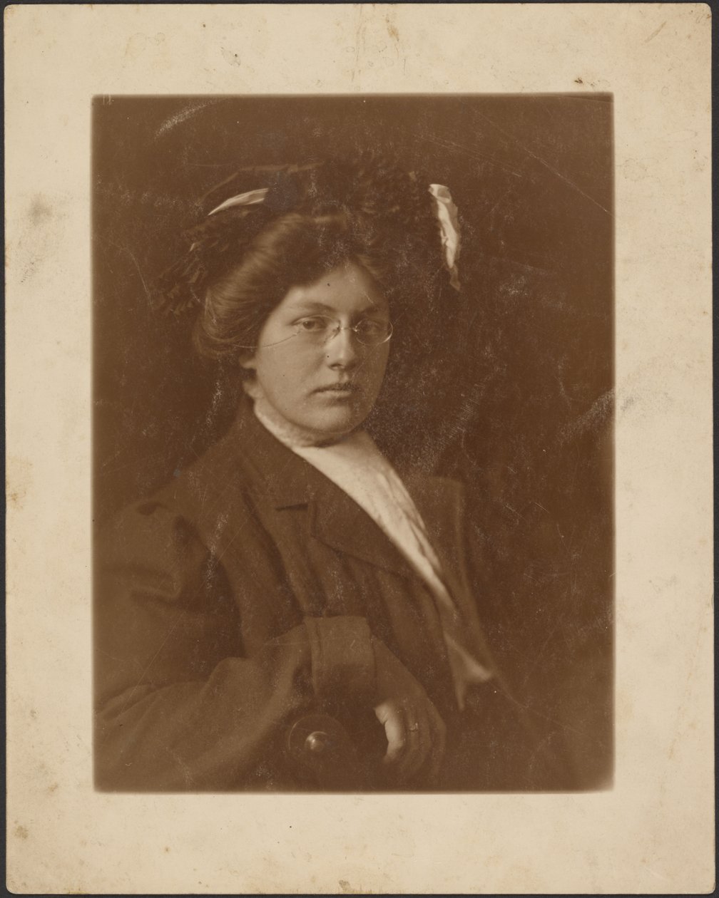 Portrait of a Woman with Pince-nez by Louis Fleckenstein