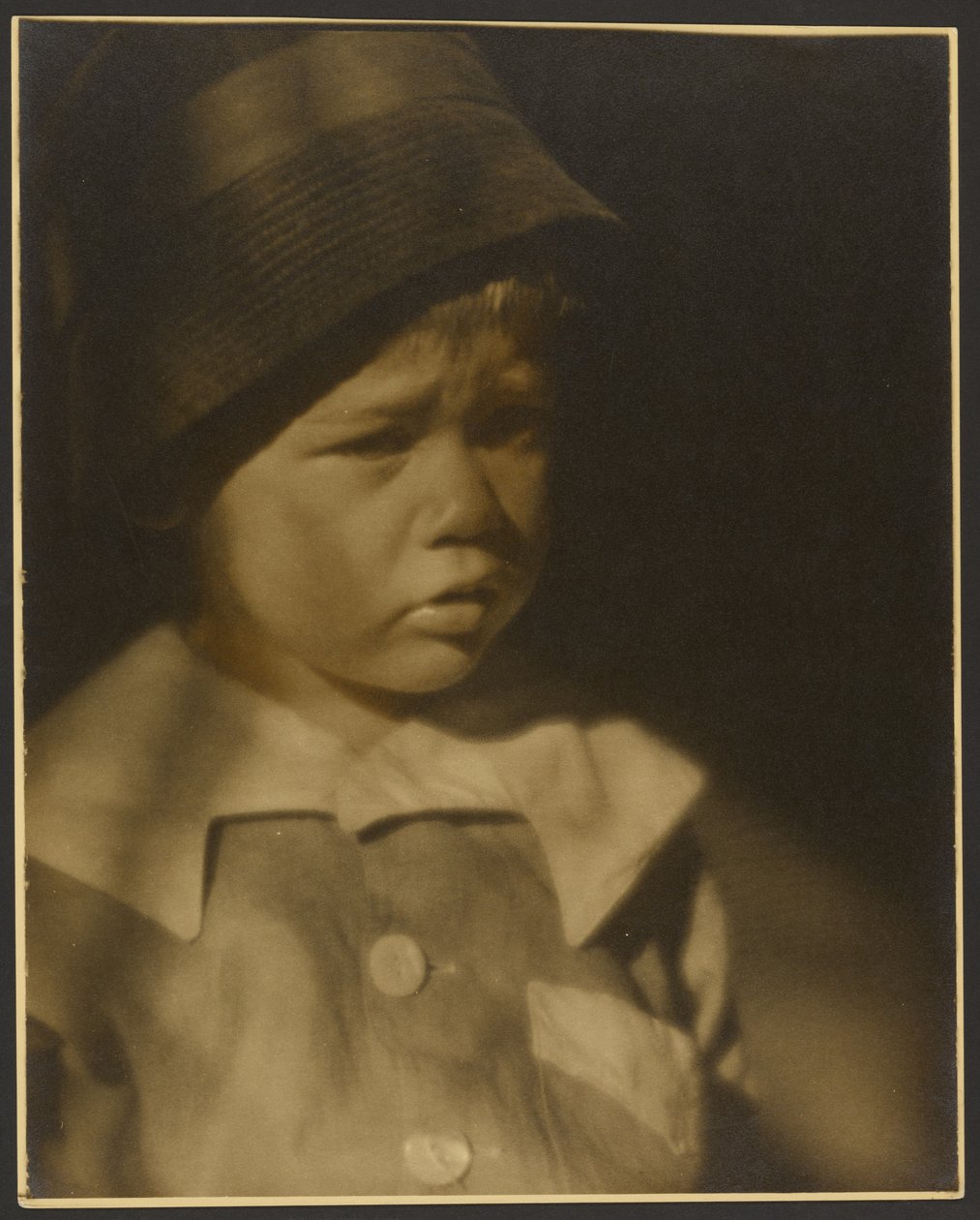 [Portrait of a Young Child with Cap] by Louis Fleckenstein