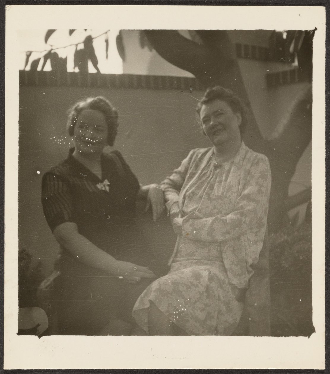 Two Women in Garden by Louis Fleckenstein