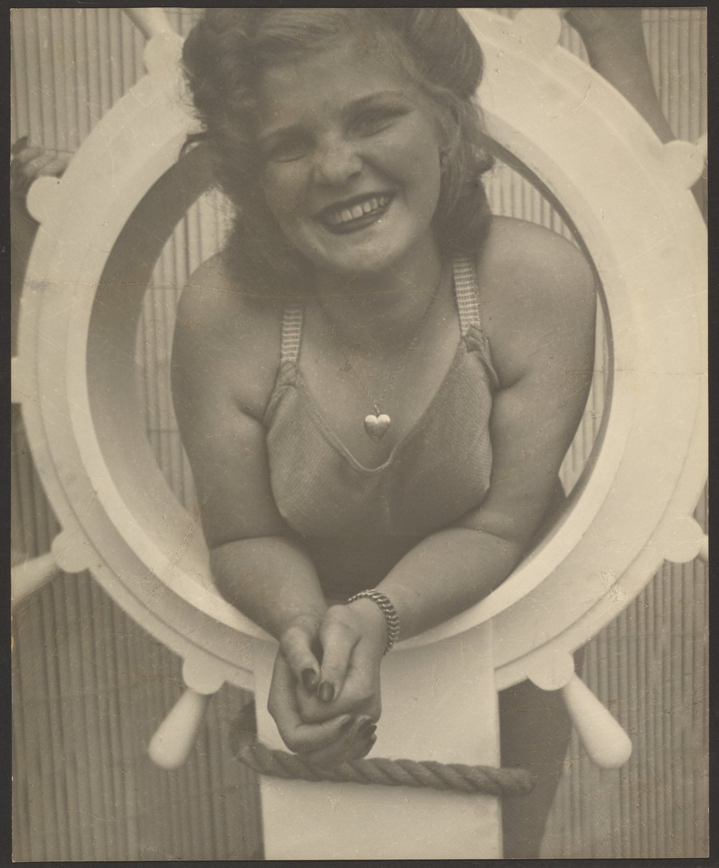 Woman Posing in Ship