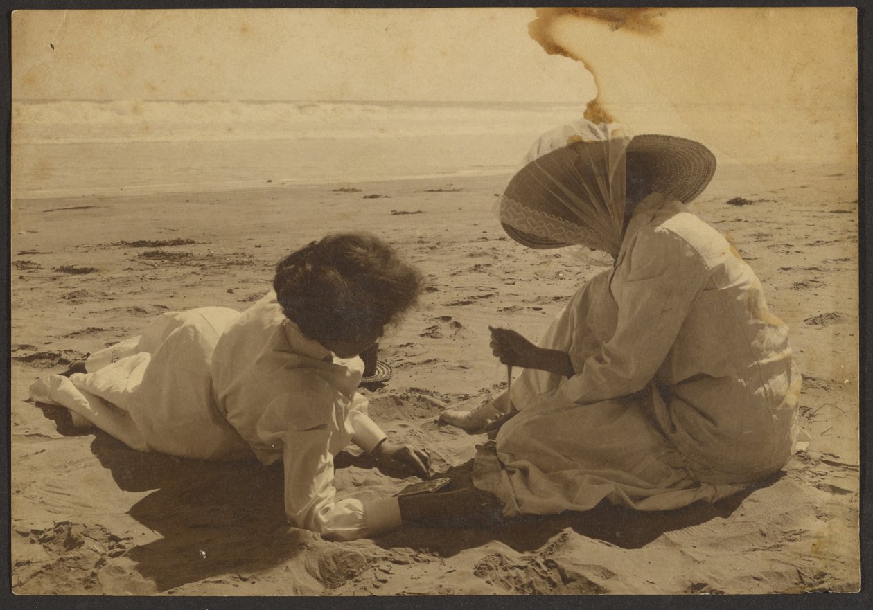 [Women Lounging on the Beach] by Louis Fleckenstein