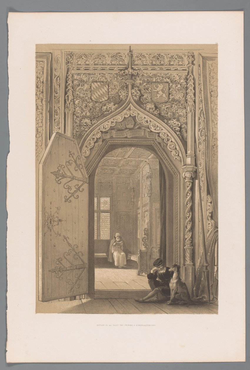 Door to the Princely Room in Hohensalzburg (Entrance to the Hall of Princes at Hohensalzburg) by Louis Haghe