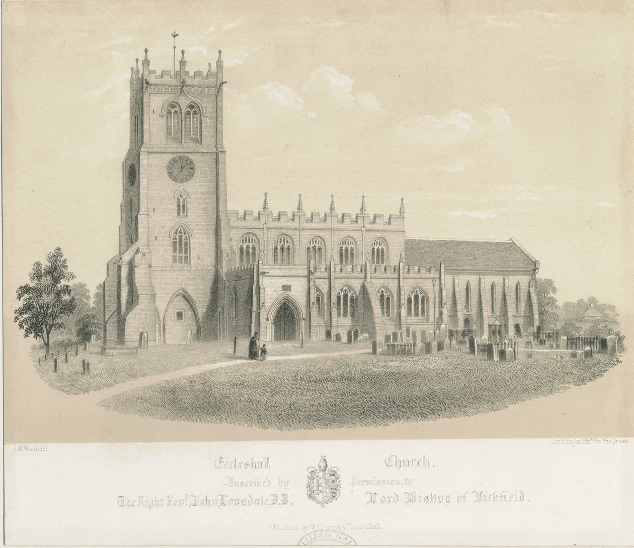 Eccleshall Church by Louis Haghe