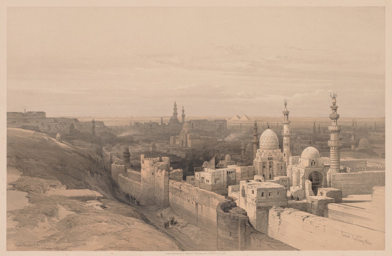 Egypt and Nubia: Volume III - No. 26, Cairo, Looking West by Louis Haghe