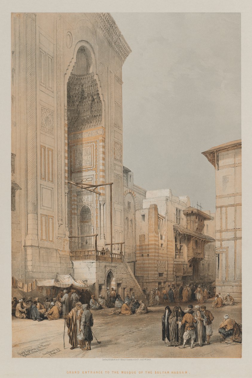 Grand Entrance to the Mosque of the Sultan Hassan by Louis Haghe