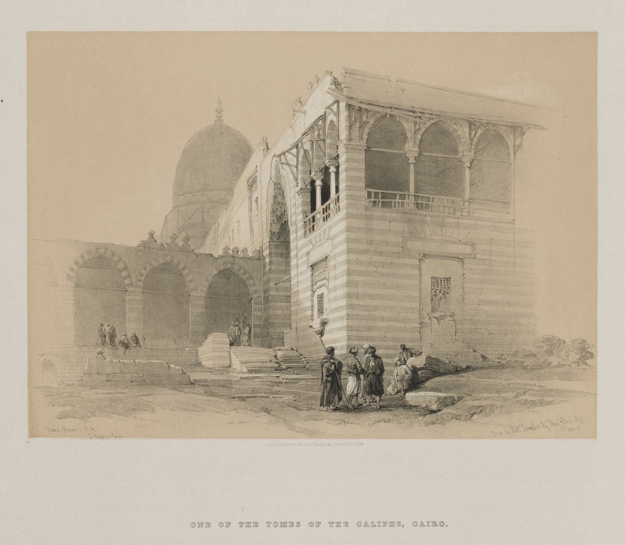 Egypt and Nubia, Volume III: One of the Tombs of the Khalifs, Cairo, 1848 by Louis Haghe