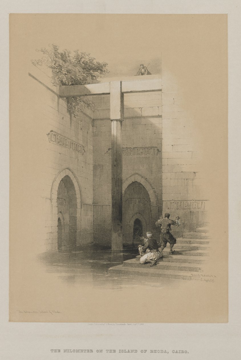 Egypt and Nubia, Volume III: The Nileometer. Island of Rhoda by Louis Haghe