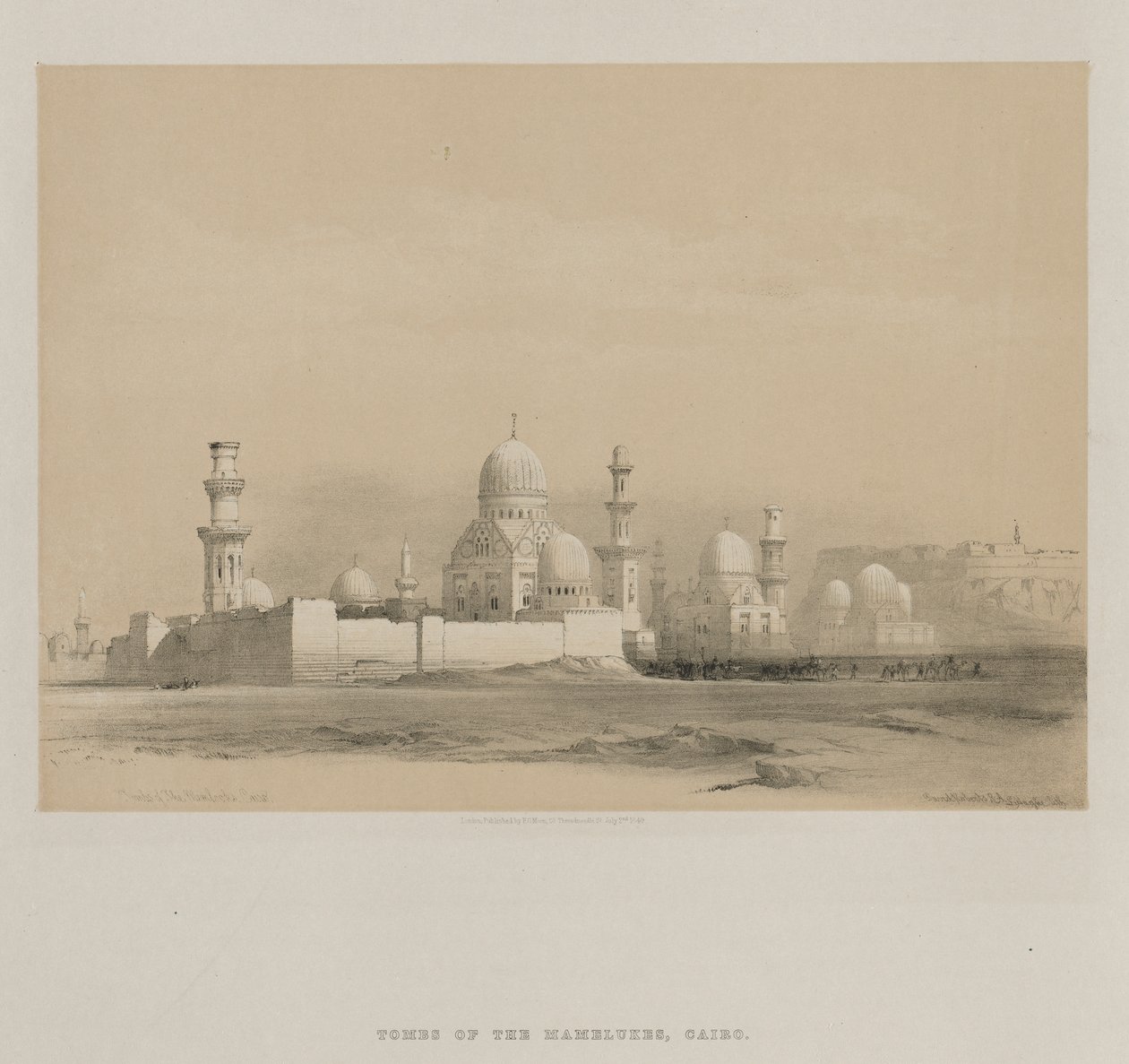 Tombs of the Memlooks, Cairo, 1849 by Louis Haghe